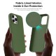 Husa compatibila cu iPhone 16 Pro, MagSafe, Design Woven, Soft Touch, Antisoc, Verde