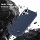 Husa compatibila cu iPhone 16, MagSafe, Design Woven, Soft Touch, Antisoc, Albastru Inchis