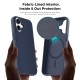 Husa compatibila cu iPhone 16, MagSafe, Design Woven, Soft Touch, Antisoc, Albastru Inchis
