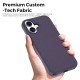 Husa compatibila cu iPhone 17, MagSafe, Design Woven, Soft Touch, Antisoc, Mov