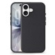Husa compatibila cu iPhone 16, MagSafe, Design Woven, Soft Touch, Antisoc, Negru