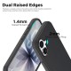Husa compatibila cu iPhone 16, MagSafe, Design Woven, Soft Touch, Antisoc, Negru