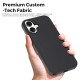 Husa compatibila cu iPhone 16, MagSafe, Design Woven, Soft Touch, Antisoc, Negru