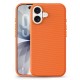 Husa compatibila cu iPhone 16, MagSafe, Design Woven, Soft Touch, Antisoc, Portocaliu Husa compatibila cu iPhone 16, MagSafe, Design Woven, Soft Touch, Antisoc, Portocaliu