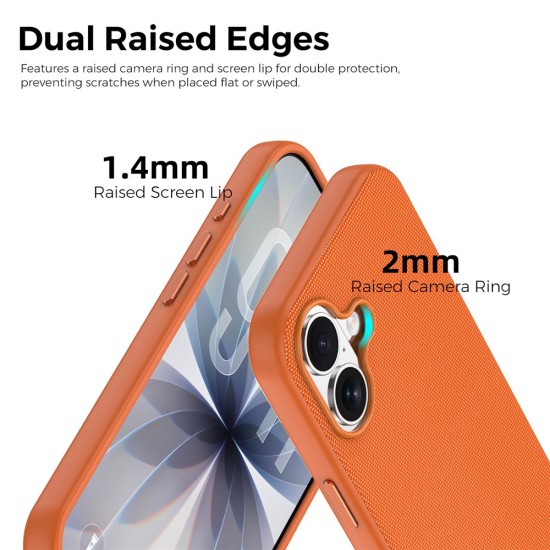 Husa compatibila cu iPhone 16, MagSafe, Design Woven, Soft Touch, Antisoc, Portocaliu Husa compatibila cu iPhone 16, MagSafe, Design Woven, Soft Touch, Antisoc, Portocaliu