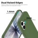  Husa compatibila cu iPhone 17, MagSafe, Design Woven, Soft Touch, Antisoc, Verde