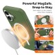  Husa compatibila cu iPhone 17, MagSafe, Design Woven, Soft Touch, Antisoc, Verde