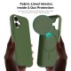  Husa compatibila cu iPhone 17, MagSafe, Design Woven, Soft Touch, Antisoc, Verde