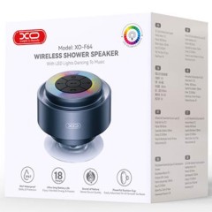Mini Boxa XO F64, Bluetooth 5.3, Waterproof, Ventuza, HandsFree, Lumina RGB, 1200mAh, Portabila, Gri