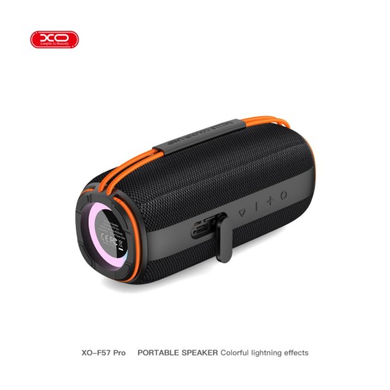 Boxa Portabila XO F57 Pro, Bluetooth 5.3, 30W, 1800mAh, Outdoor, Soundbar, Wireless, Orange/Black Boxa Portabila XO F57 Pro, Bluetooth 5.3, 30W, 1800mAh, Outdoor, Soundbar, Wireless, Orange/Black