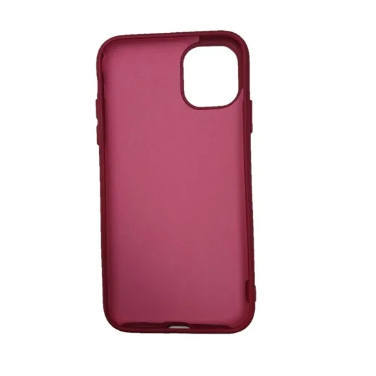 Husa silicon soft-touch compatibila cu Apple IPhone 11 Pro Max, Visiniu Husa silicon soft-touch compatibila cu Apple IPhone 11 Pro Max, Visiniu