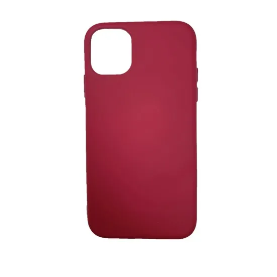 Husa silicon soft-touch compatibila cu Apple IPhone 11 Pro Max, Visiniu Husa silicon soft-touch compatibila cu Apple IPhone 11 Pro Max, Visiniu
