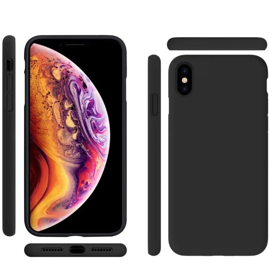 Husa silicon soft-touch compatibila cu Apple IPhone Xs Max, Negru