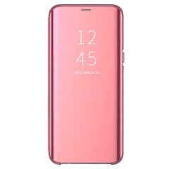 Husa Huawei Honor 10 Lite (2019) Clear View Flip Mirror Stand, Rose