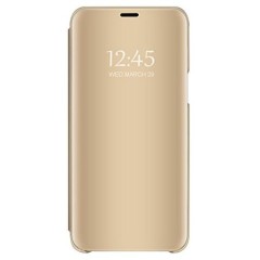 Husa compatibila cu Samsung Galaxy A21s , Clear View Flip Mirror Stand, Auriu, ALC Husa compatibila cu Samsung Galaxy A21s , Clear View Flip Mirror Stand, Auriu, ALC