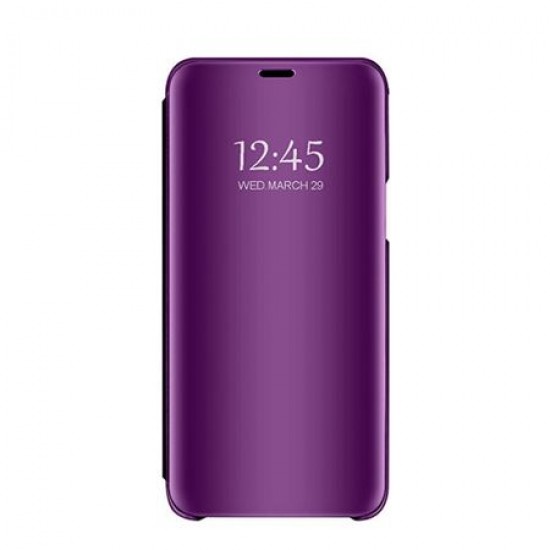 Husa compatibila cu Samsung Galaxy A32 5G , Clear View Flip Mirror Stand, Mov