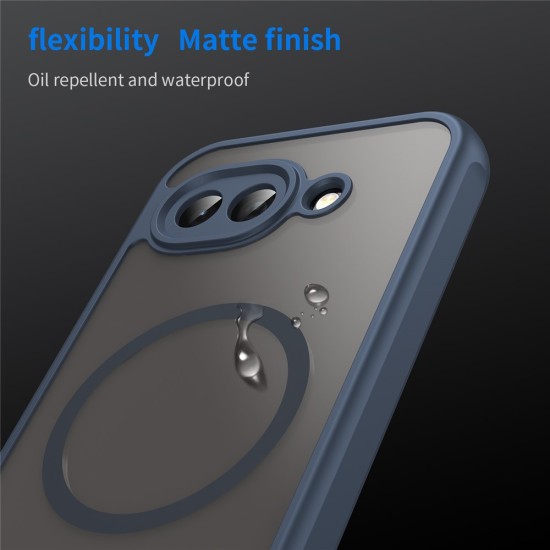 Husa pentru Google Pixel 10a, Matte, compatibila cu MagSafe, Protectie 360, Anti-Soc, Albastru