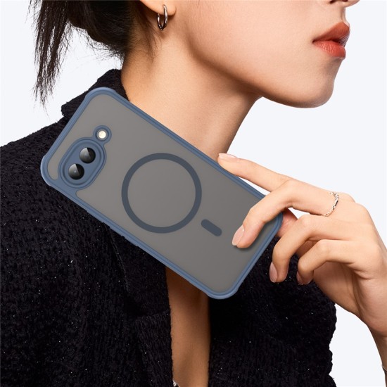 Husa pentru Google Pixel 10a, Matte, compatibila cu MagSafe, Protectie 360, Anti-Soc, Albastru