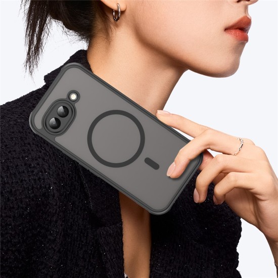 Husa pentru Google Pixel 10a, Matte, compatibila cu MagSafe, Protectie 360, Anti-Soc, Negru