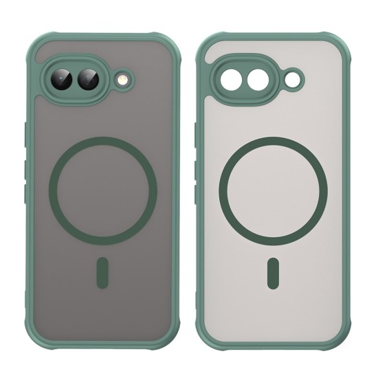 Husa pentru Google Pixel 10a, Matte, compatibila cu MagSafe, Protectie 360, Anti-Soc, Verde