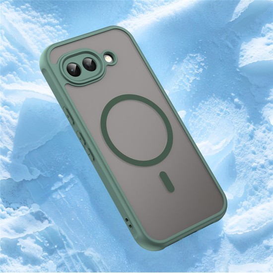 Husa pentru Google Pixel 10a, Matte, compatibila cu MagSafe, Protectie 360, Anti-Soc, Verde