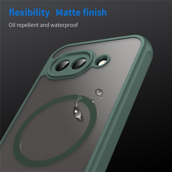 Husa pentru Google Pixel 10a, Matte, compatibila cu MagSafe, Protectie 360, Anti-Soc, Verde