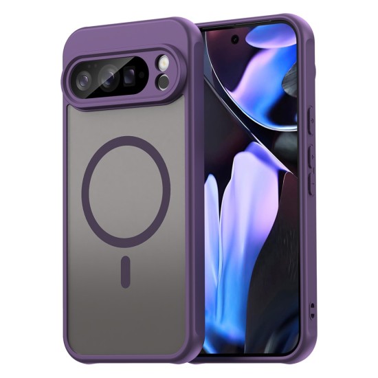 Husa pentru Google Pixel 10, Matte, compatibila cu MagSafe, Protectie 360, Anti-Soc, Mov