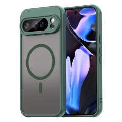 Husa pentru Google Pixel 10 Pro, Matte, compatibila cu MagSafe, Protectie 360, Anti-Soc, Verde