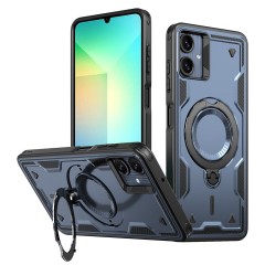 Husa military armour cu inel metalic, ALC MOBILE, compatibila cu Samsung Galaxy A06, Albastru