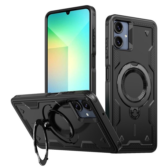 Husa military armour cu inel metalic, ALC MOBILE, compatibila cu Samsung Galaxy A06, Negru Husa military armour cu inel metalic, ALC MOBILE, compatibila cu Samsung Galaxy A06, Negru