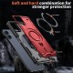 Husa military armour cu inel metalic, ALC MOBILE, compatibila cu Samsung Galaxy A06, Rosu