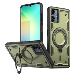 Husa military armour cu inel metalic, ALC MOBILE, compatibila cu Samsung Galaxy A06, Verde