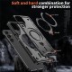 Husa military armour cu inel metalic, ALC MOBILE, compatibila cu Samsung Galaxy A25, Negru