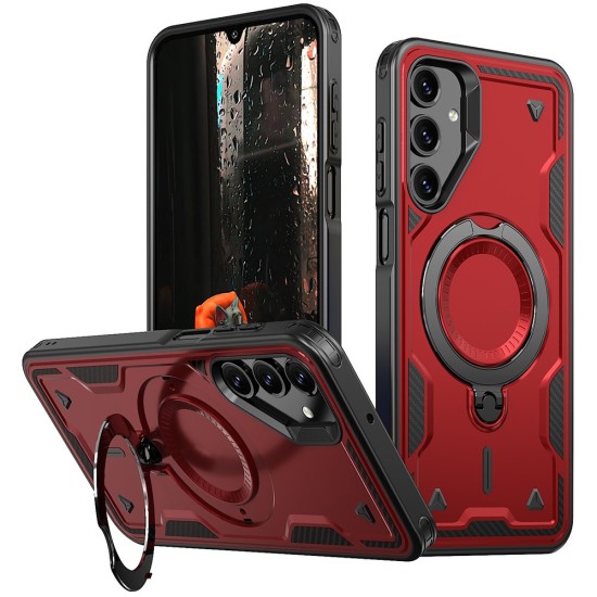 Husa military armour cu inel metalic, ALC MOBILE, compatibila cu Samsung Galaxy A36, Rosu Husa military armour cu inel metalic, ALC MOBILE, compatibila cu Samsung Galaxy A36, Rosu