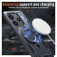 Husa military armour cu inel metalic, ALC MOBILE, compatibila cu Xiaomi Redmi Note 14 5G, Albastru
