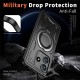 Husa military armour cu inel metalic, ALC MOBILE, compatibila cu Xiaomi Redmi Note 14 5G, Negru