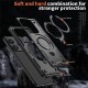 Husa military armour cu inel metalic, ALC MOBILE, compatibila cu Xiaomi Redmi Note 14 5G, Negru