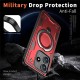 Husa military armour cu inel metalic, ALC MOBILE, compatibila cu Xiaomi Redmi Note 14 5G, Rosu
