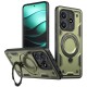 Husa military armour cu inel metalic, ALC MOBILE, compatibila cu Xiaomi Redmi Note 14 5G, Verde