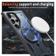 Husa military armour cu inel metalic, ALC MOBILE, compatibila cu Samsung Galaxy S24 Ultra, Albastru
