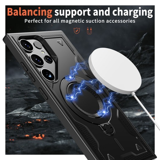 Husa military armour cu inel metalic, ALC MOBILE, compatibila cu Samsung Galaxy S24 Ultra, Negru Husa military armour cu inel metalic, ALC MOBILE, compatibila cu Samsung Galaxy S24 Ultra, Negru