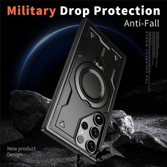 Husa military armour cu inel metalic, ALC MOBILE, compatibila cu Samsung Galaxy S24 Ultra, Negru Husa military armour cu inel metalic, ALC MOBILE, compatibila cu Samsung Galaxy S24 Ultra, Negru