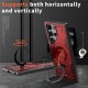 Husa military armour cu inel metalic, ALC MOBILE, compatibila cu Samsung Galaxy S24 Ultra, Rosu