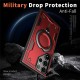 Husa military armour cu inel metalic, ALC MOBILE, compatibila cu Samsung Galaxy S24 Ultra, Rosu