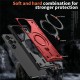 Husa military armour cu inel metalic, ALC MOBILE, compatibila cu Samsung Galaxy S24 Ultra, Rosu