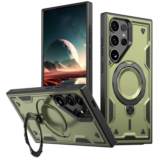 Husa military armour cu inel metalic, ALC MOBILE, compatibila cu Samsung Galaxy S24 Ultra, Verde Husa military armour cu inel metalic, ALC MOBILE, compatibila cu Samsung Galaxy S24 Ultra, Verde