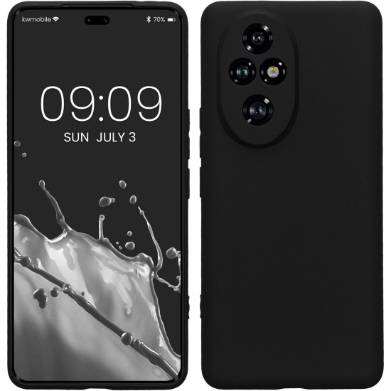 Husa Soft Touch, slim, ALC Mobile, anti soc, compatibila cu HONOR 200 Pro 5G, Negru Tpu