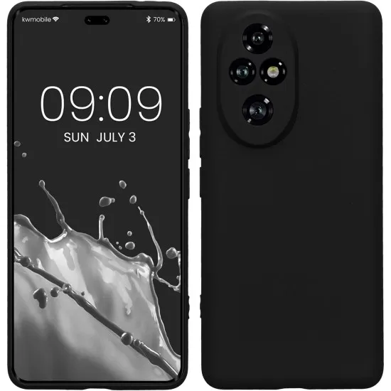Husa Soft Touch, slim, ALC Mobile, anti soc, compatibila cu HONOR 200 Pro 5G, Negru Tpu