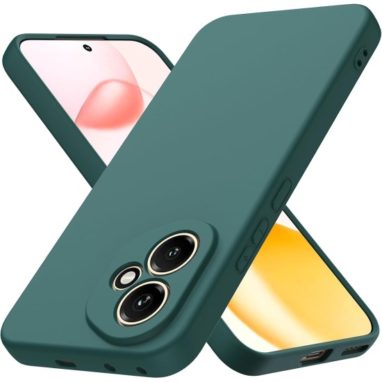 Husa Soft Touch, slim, ALC Mobile, anti soc, compatibila cu Honor 400 5G, Verde Inchis Tpu