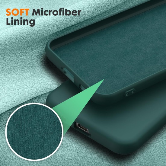 Husa Soft Touch, slim, ALC Mobile, anti soc, compatibila cu Honor 400 Pro, Verde Inchis Tpu